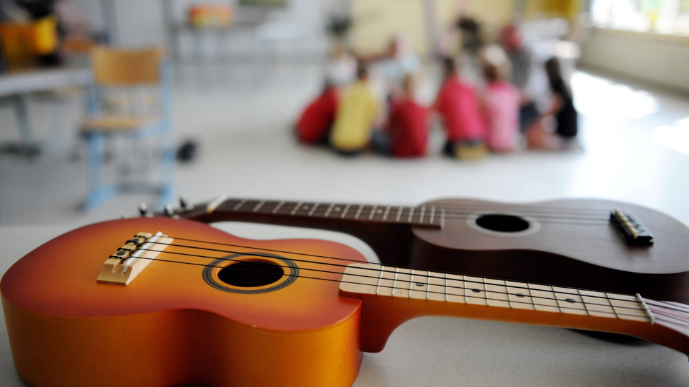 Two ukuleles