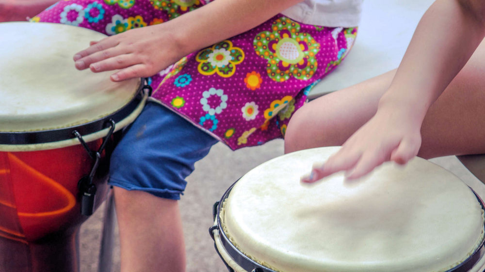 Children drumming